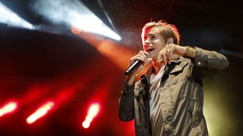 Carlos Baute en una actuacin en A Corua.