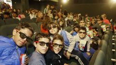 Imagen de archivo de la proyecci�n de una pel�cula en 3D en Cines Viveiro en el a�o 2016