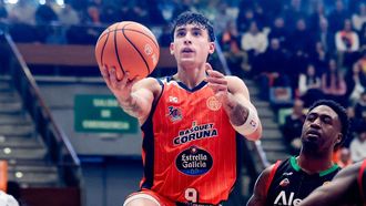 Caio Pacheco, durante el partido del Leyma contra el Cantabria en el Coliseum.