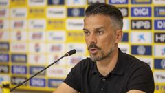 Rub�n de la Barrera, en su presentaci�n como entrenador del Las Palmas.