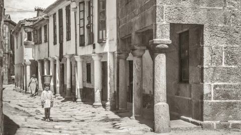 El casco viejo de Baiona.