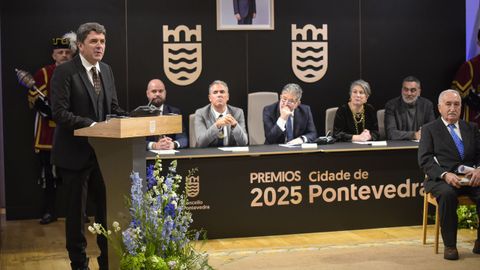 Entrega dos premios Cidade de Pontevedra a Fernando Pintos e Polo Correo do Vento