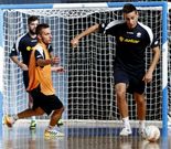 Los jugadores del Azkar, durante un entrenamiento. 
