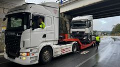 La Guardia Civil intercept� al camionero en Palas de Rei, en la N-547