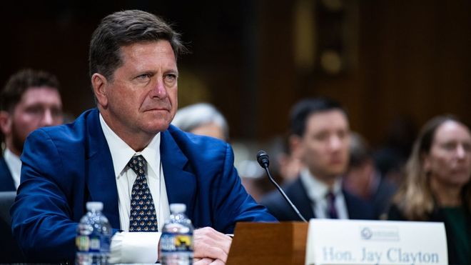 Jay Clayton durante una comparecencia en el Senado de Estados Unidos