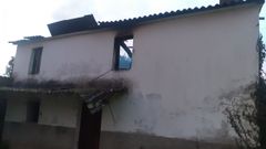 Vivienda incendiada en Leiro.
