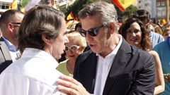 Aznar, Feijoo y Ayuso, en la manifestacin del domingo en Madrid.