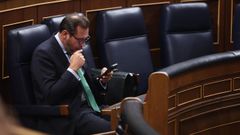 Puente, este jueves durante una sesi�n en el Congreso.