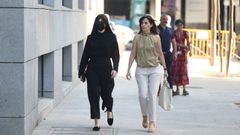 La expareja de Jos� Luis �balos, Jessica Rodr�guez, a su llegada a la Audiencia Nacional para declarar como investigado en el caso Koldo.