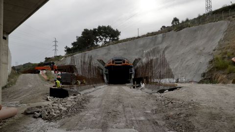 Obras de los tneles del tren al puerto exterior