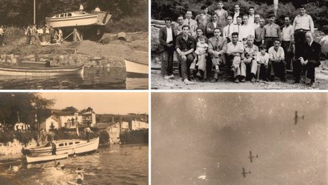 Botadura del barco el 15 de agosto de 1943 en Xuvia bajo el paso de aviones alemanes Stuka