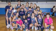 Las jugadoras del CB Laracha en su �ltimo partido en casa
