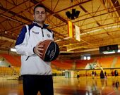 Rafa Sanz, ayer en el Pazo, al t�rmino del entrenamiento del equipo.