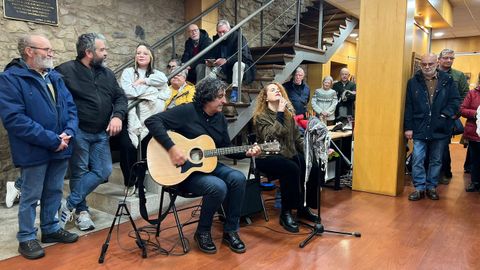 El grupo Barah�nda actu� en el acto que tuvo lugar en la casa de cultura de A Pobra.