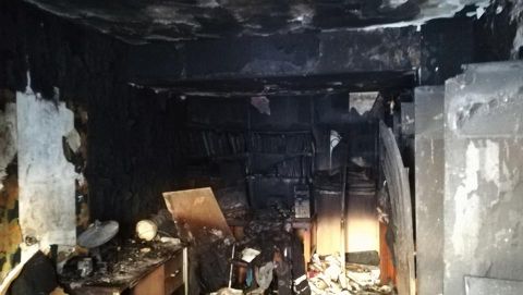 El incendio arras� la vivienda por completo