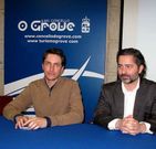 Agu�n y Velasco presentaron ayer la aplicaci�n de m�vil.