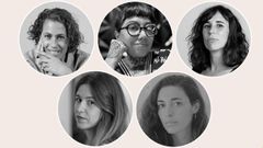 De izquierda a derecha, de arriba abajo, Katya Adaui, Dahlia de la Cerda, Magal� Etchebarne, Nuria Labari y Fernanda Tr�as.