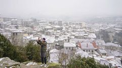 La nieve tambi�n ha ca�do en Allariz.