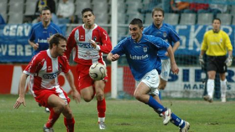 Adrin Lpez en su etapa en el Real Oviedo