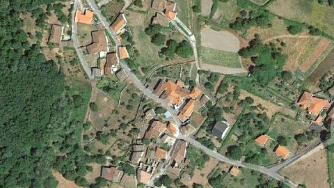 Imagen area de una aldea gallega.