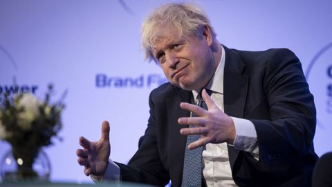 Boris Johnson, en un acto el jueves.