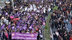 Manifestaci�n del 8M en A Coru�a en el 2020.