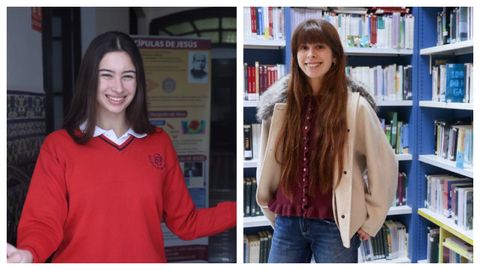 Carmen Mart�n (a la izquierda) y Edurne L�pez cursar�n primero de bachillerato en Norteam�rica el pr�ximo curso