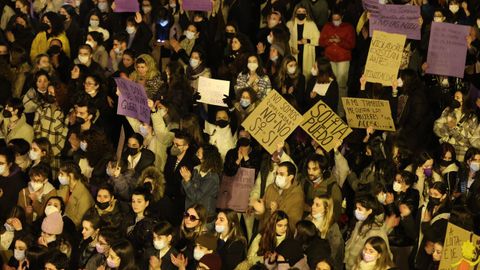 Inicio de la manifestacin en Santiago.