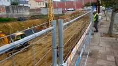 Solar de O Bert�n donde la Xunta construye un bloque de viviendas nuevas, en foto de archivo.