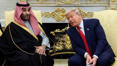 Mohamed bin Salman y Donald Trump.