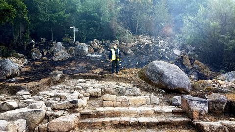 Un aspecto del �rea de excavaciones Preguntoiro 1 tras el incendio del pasado septiembre