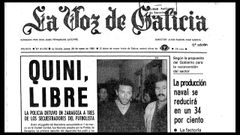�Quini, libre� fue el titular que muchos esperaban desde 25 d�as antes (26/3/1986).