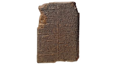 Tableta babil�nica de arcilla donde se registran posiciones de planetas, as� como solsticios y eclipses (British Museum)