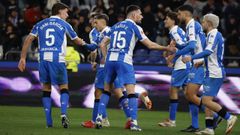 El Deportivo celebra un gol esta temporada en Riazor