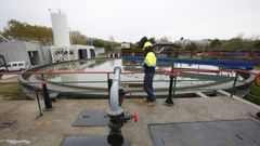 Imagen de archivo de la depuradora de aguas residuales de Silvouta, en Santiago de Compostela