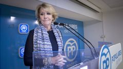 Esperanza Aguirre dimite como presidenta del PP de Madrid
