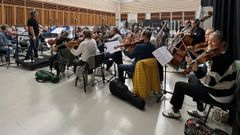 La Orquesta Sinfnica de Galicia, durante la grabacin de Somos ms, la cancin oficial del Mundial 2026