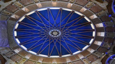 Acto presentaci�n de la restauraci�n de la c�pula de Laboral Ciudad de la Cultura, uno de los elementos m�s singulares del conjunto monumental, declarado bien de inter�s cultural (BIC).