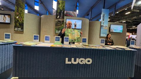 El alcalde de Outeiro de Rei, Jos� Pardo, fue de los primeros en llegar a Fitur