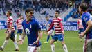 Forlin Carlos Hernandez Gol Real Oviedo Granada Carlos Tartiere.Forlin celebra su gol con Carlos Hernandez