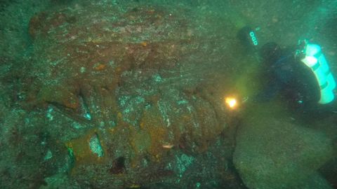 Los restos del carguero yacen en la zona de Priori�o