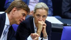 La colder de la AfD, Alice Weidel, en un debate en el Bundestag.