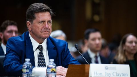 Jay Clayton durante una comparecencia en el Senado de Estados Unidos