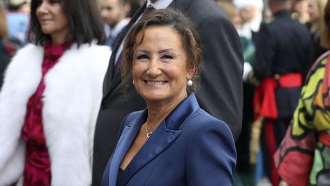 Paloma Rocasolano, madre de la reina Letizia, en los premios Princesa de Asturias del 2022