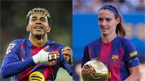 Lamine Yamal y Aitana Bonmat�.