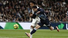 Pablo Durn, en el Real Madrid-Celta de este domingo, en el que disput la primera mitad.