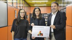 Isabel Moci�o, decana da Facultade de Educaci�n e Traballo Social; Raquel Rey, directora da Unidade de Diversidade, e Francisco Javier Rodr�guez, vicerreitor do campus de Ourense.