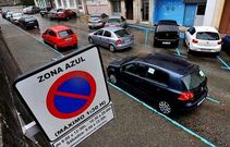 Zona azul implantada en Esteiro, que el gobierno local reconoce que no se controla.