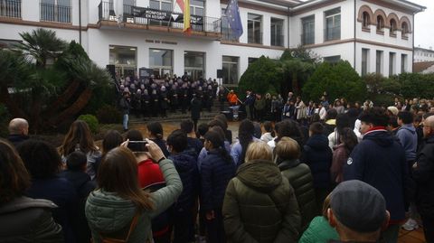 A la concentraci�n organizada por el Ayuntamiento de Monforte asistieron estudiantes de primaria de colegios de la localidad