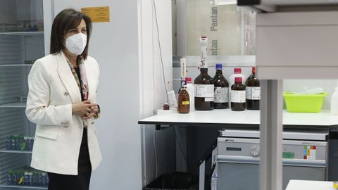 Robles, durante la visita al Instituto de Toxicologa de la Defensa en el hospital Gmez Ulla